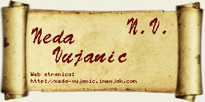 Neda Vujanić vizit kartica